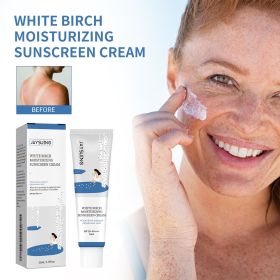 SPF50+ PA++++ Hydrating Sunscreen Cream with Birch Extract & Hyaluronic Acid Non-Greasy Lightweight Sun Protection Lotion for Face Body Outdoor D