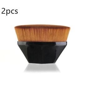 Foundation Brush BB Cream Makeup Brushes Loose Powder Brush Flat Kit (Option: 2pcs Black1)