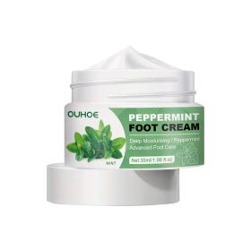 OUHOE Peppermint Foot Cream, Repair The Foot Prevent Weather-Shack Desquamate Cracked Heels Moisturize Foot Care Cream (Option: 30ml-50g-1.97*1.3inch)
